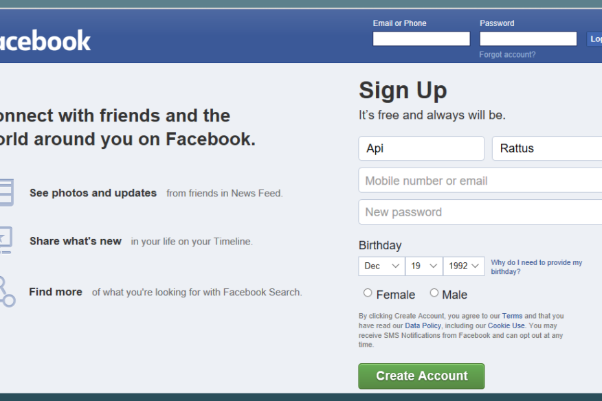 Using Notification for Facebook Login